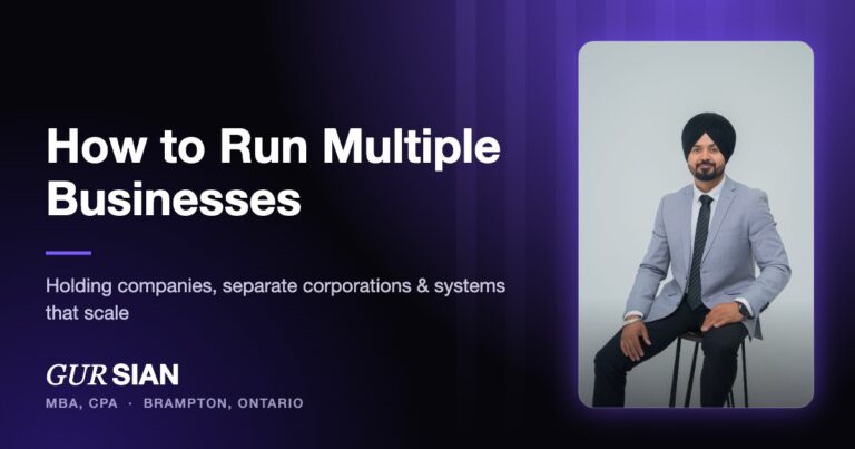 How to Run Multiple Businesses in Canada: Holding Companies, Separate Corporations and Systems That Scale